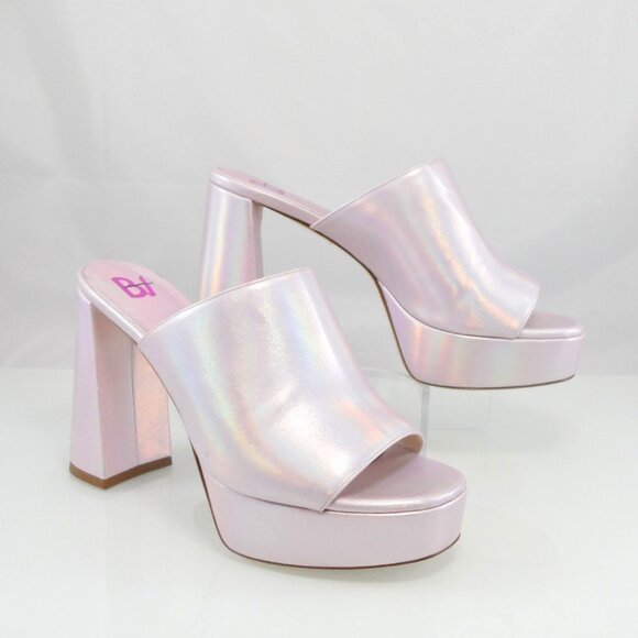 NIB$530 Bettina Vermillon Anita Platform Mules Block Heel Slip-0n Sandals 38.5 - Picture 6 of 16